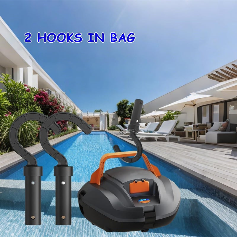 Malloryx Hook for Robotic Pool Cleaner and Underwater Robot Swimming Pool Cleaners, Pool Hook for Poles Compatible All Pool Vacuum Cordless, 2 Pack - Image 2